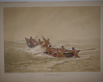 Now Then, Boys!” - a Lifesaving Crew by Fred Cozzens, 1890