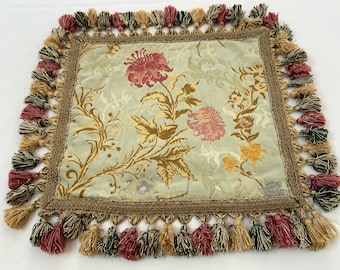 Lovely Venetian Silk and Brocade Throw Pillow Case by Bevilaqua