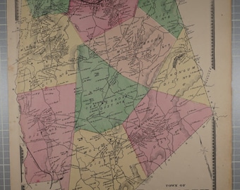 Original 1868 map of Randolph, NJ in Morris County by F.W. Beers and published by Beers, Ellis and Soule, 95 Maiden Lane, NY