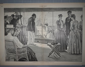 A Reception on a Yacht - The beginning of the New York Yachting Season, 1889