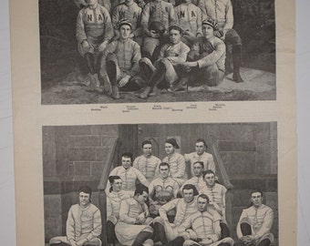 The Great Football Game Between West Point and Annapolis.  The Rival Teams 1890