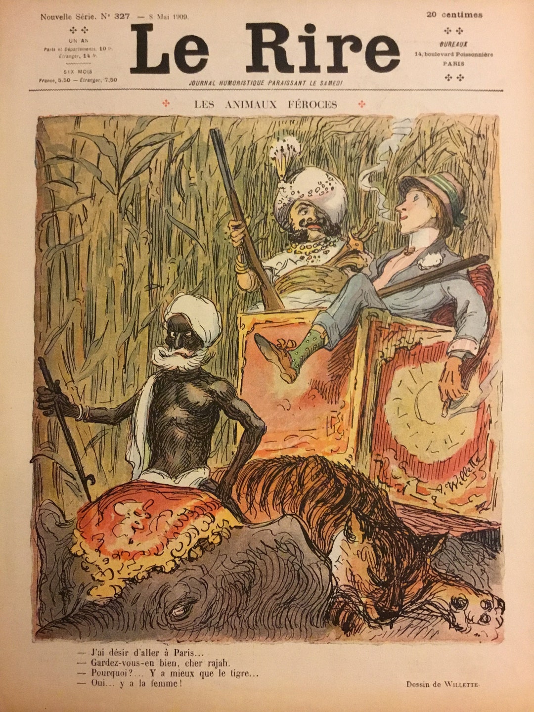 Le Rire (french Humor Journal) Original Cover 