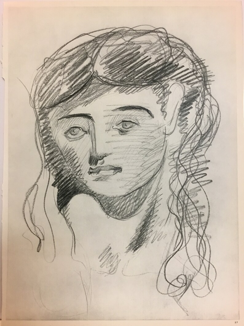 Paris-France George Braque from The Intimate Sketchbooks of G 1955 Braque by Verve Original Lithograph 10.5x14 inches