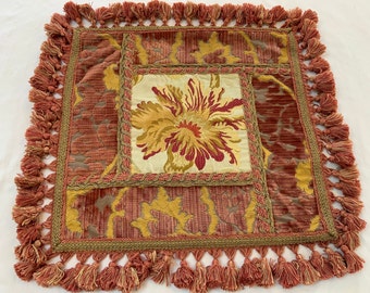 Lovely Venetian Silk, Velvet and Brocade Pillow Case by Bevilaqua