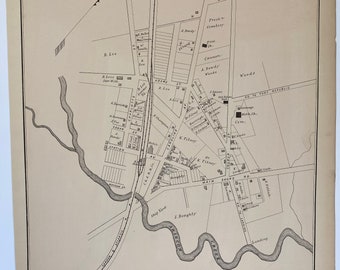 Original 1878 Map of Absecon, New Jersey