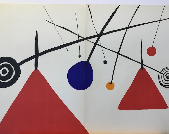 Featured listing image: Alexander Calder, 2 Original Lithographs from Derrière Le Miroir 69-70 Nov 1954-Paris, Galerie Maeght, 15x22inches, Great Condition