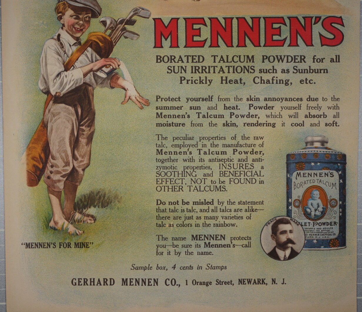 mennen talcum powder