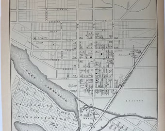 Original 1878 Map of Bricksburg/Lakewood, New Jersey