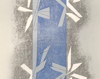 Andre Beaudin “ Composition” 1964 Original Lithograph, Prints from the Mourlot Press 7.5 x 10 inches - excellent condition