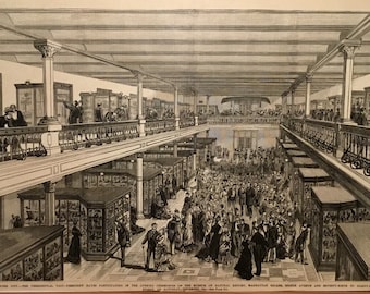 NYC-President Hayes entertained at Dinner for the New England Society at Delmonicos on Dec 22, 1878 Frank Leslie, January 5, 1878, 11x16in.