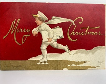 Wonderful Ellen Clapsaddle Christmas postcard from 1909.