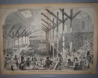 The Republicans in Nominating Convention, in Their Wigwam at Chicago, May, 1860