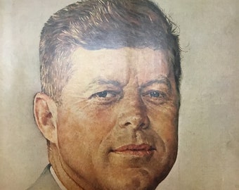 Original The Saturday Evening Post Cover "John F. Kennedy" October 29,1960 By Norman Rockwell, 10.75 x 13 inches, Good Condition!