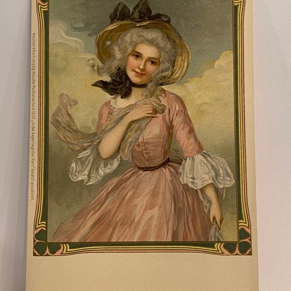 Beautiful Antique postcard by Meissner & Buch from the early 1900’s in pristine condition.