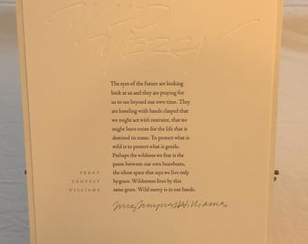Terry Tempest Williams Broadsheet “Wild Mercy”  - 2003 Signed and Numbered