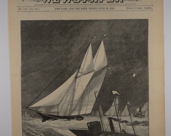 New York Bay - The New Aquatic wonder - the steam yacht “Stiletto” at the Regatta of the New York Yacht Club