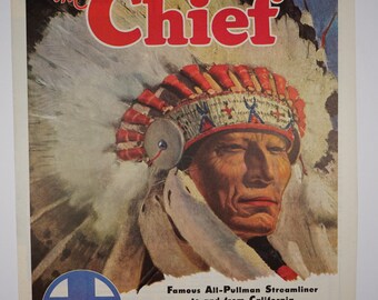 The Chief - Santa Fe Train Ad