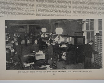 The Clearing House of The New York Stock Exchange - Late 1800’s Harper’s Weekly