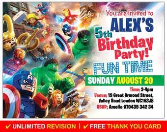 lego birthday invite etsy