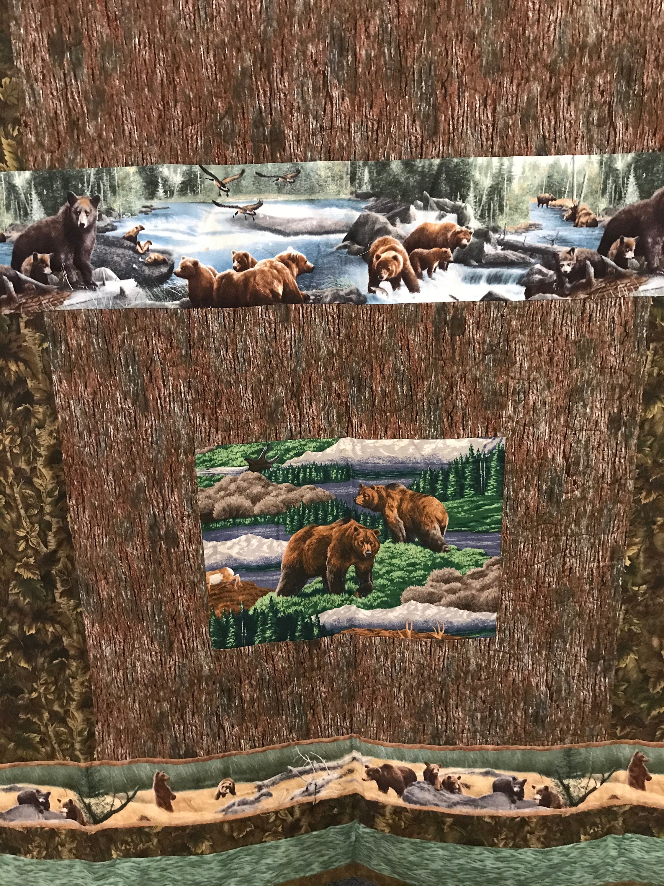 Bear Quilt Etsy