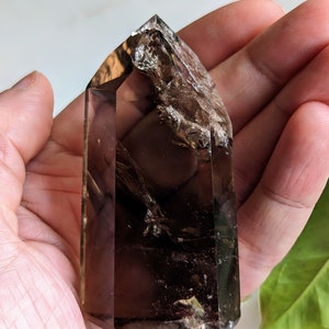 AA Smokey Quartz Crystal, Polished Smokey Quartz Tower, Smoky Quartz from Brazil, High Grade Smokey Quartz Generator, Grounding Crystal