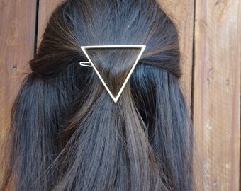 Triangle hair clip barrette