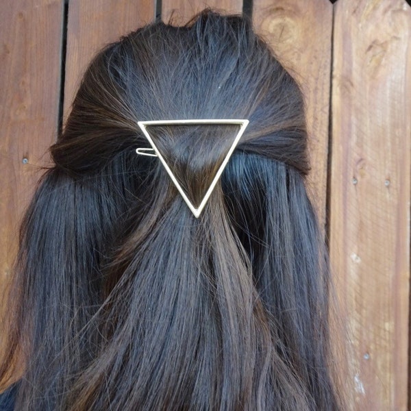 Triangle hair clip barrette