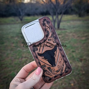 Tooled Leather iPhone Case -Western Phone Case
