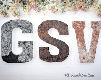 Cowhide Letters - Wooden Letters