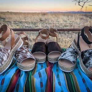 Cowhide Heels, Cowhide Wedges, Cowhide Platform image 1