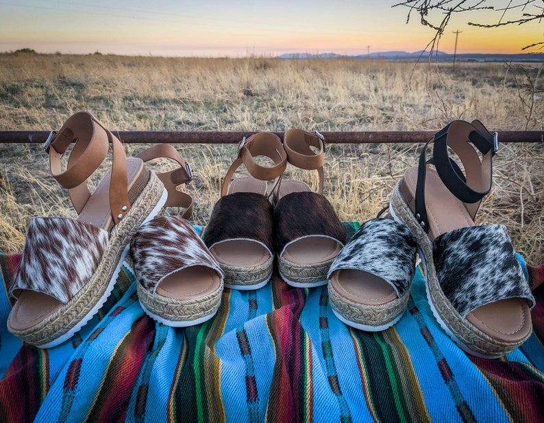 Cowhide Heels, Cowhide Wedges, Cowhide Platform image 1