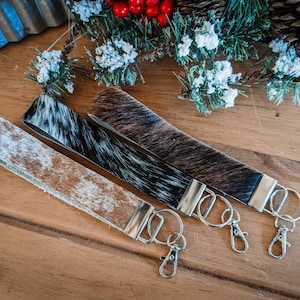 Cowhide Wristlet Keychain - Western Wristlet - Cowgirl Keychain