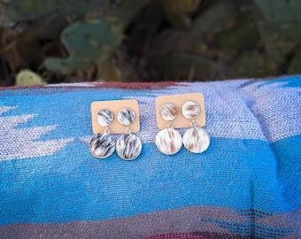 Cowhide Dangle Earrings - Western Jewelry