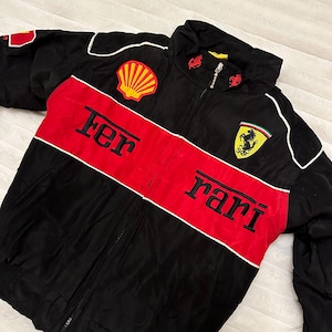 Ferrari jacket red and black sale