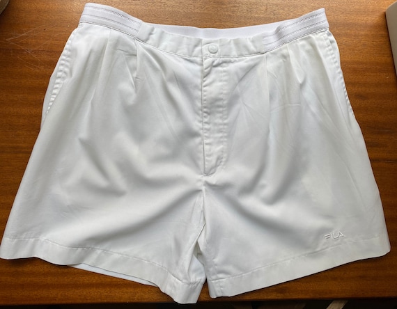 Vintage Fila White Tennis Shorts Size XL Classic