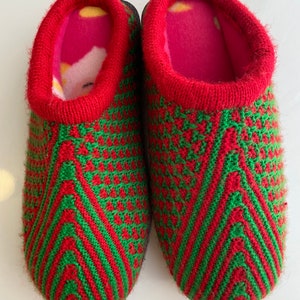 Hand Knit Slipper with Treaded Sole