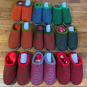 Hand Knit Slipper with Treaded Sole