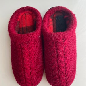 Hand Knit Slipper with Treaded Sole