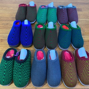 Hand Knit Slipper with Treaded Sole