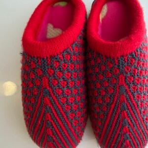 Hand Knit Slipper with Treaded Sole