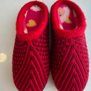 Hand Knit Slipper with Treaded Sole
