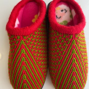 Hand Knit Slipper with Treaded Sole
