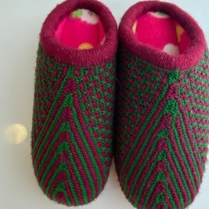 Hand Knit Slipper with Treaded Sole