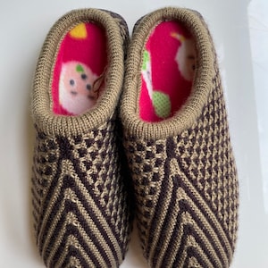 Hand Knit Slipper with Treaded Sole