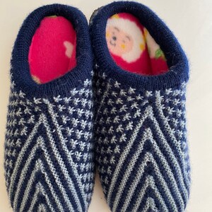 Hand Knit Slipper with Treaded Sole