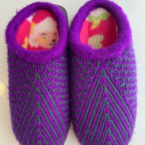 Hand Knit Slipper with Treaded Sole