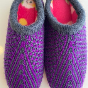 Hand Knit Slipper with Treaded Sole