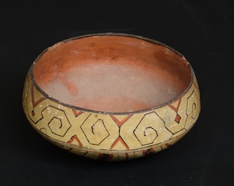 South American Shipibo Pottery Poly-chrome Bowl Circa 1930/40’s. #SHPT01