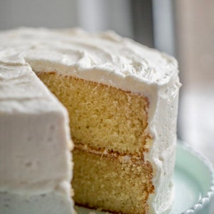 VEGAN-DAIRY FREE Vanilla Cake With Icing  - Shipping Cost Included