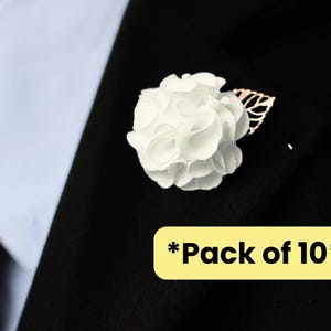 Weiße Blume Anstecknadel für Männer, Hochzeit Blume Anstecknadel, Anzug Blume Ansteckblume, Bräutigam Blume Anstecknadel, Groomsmen Blume Anstecknadel, weiße Rose Boutonniere